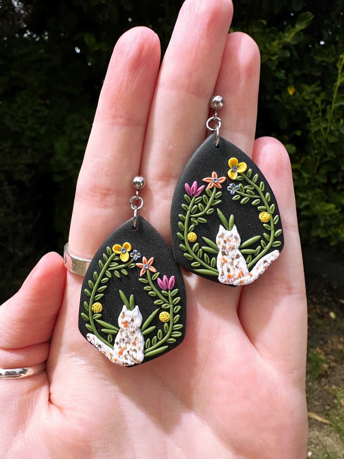Cottagecore Cat Earrings | Calico