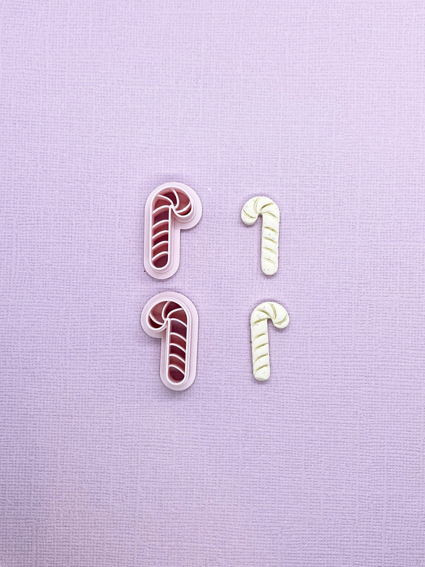 Striped Candy Cane Clay Cutter MIRRORED