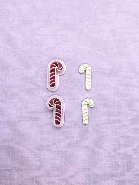 Striped Candy Cane Clay Cutter MIRRORED