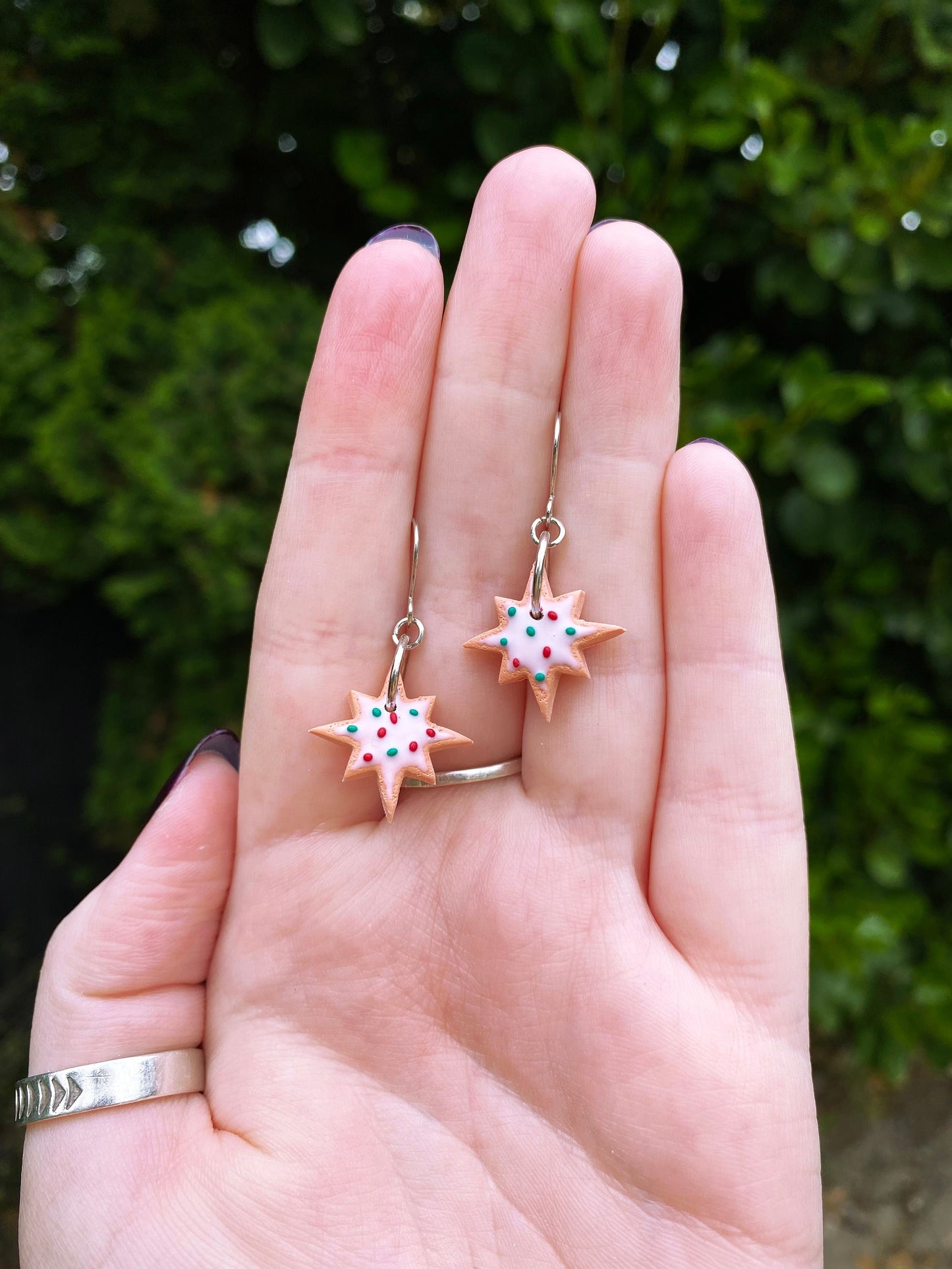 Christmas Star Cookie Earrings