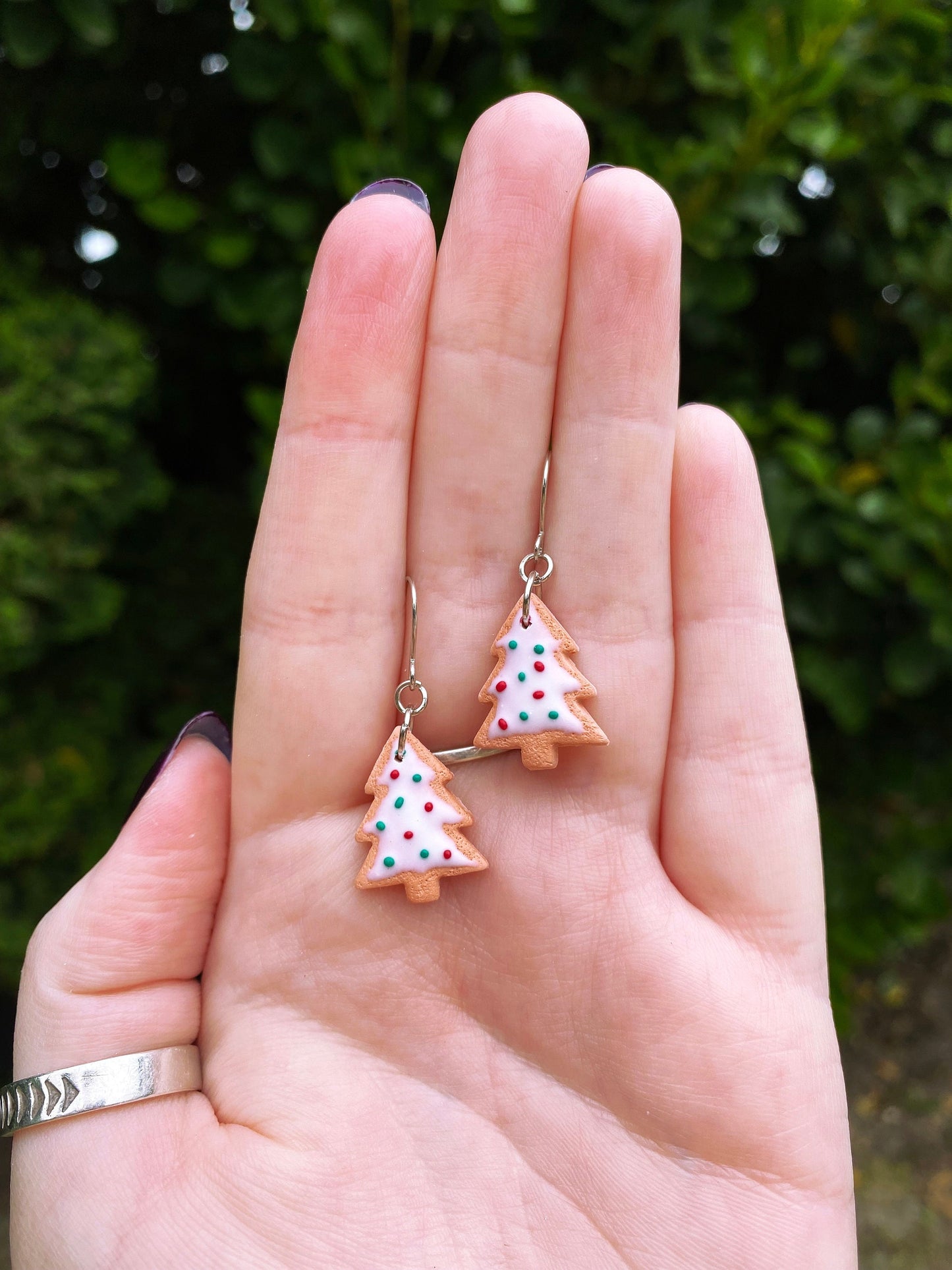 Christmas Tree Cookie Earrings